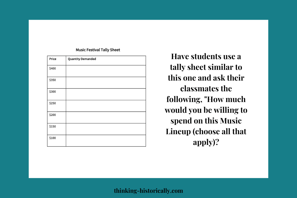 An image of an example tally sheet